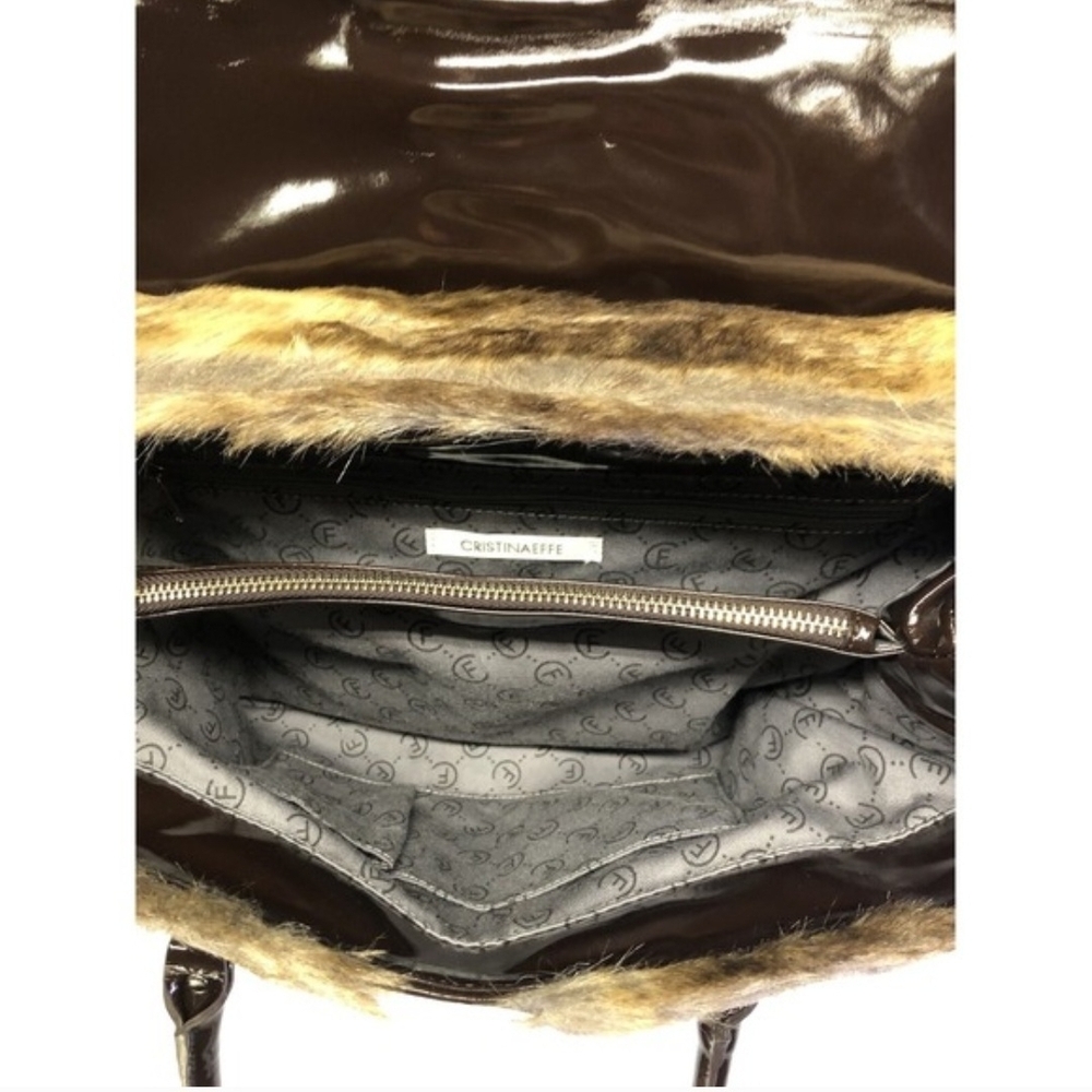 Italian Designer Fur And Leather Bag - Picture 3 of 10